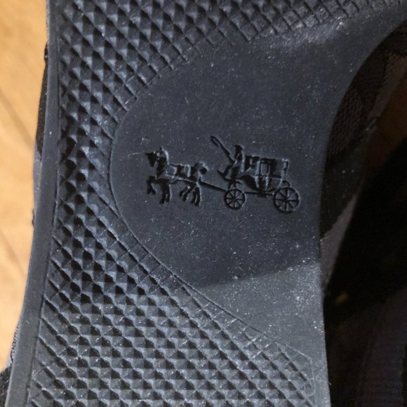 Brand New Coach "Kelson" Gray Black Signature Jacquard Suede Trim Sneakers - Picture 10 of 10